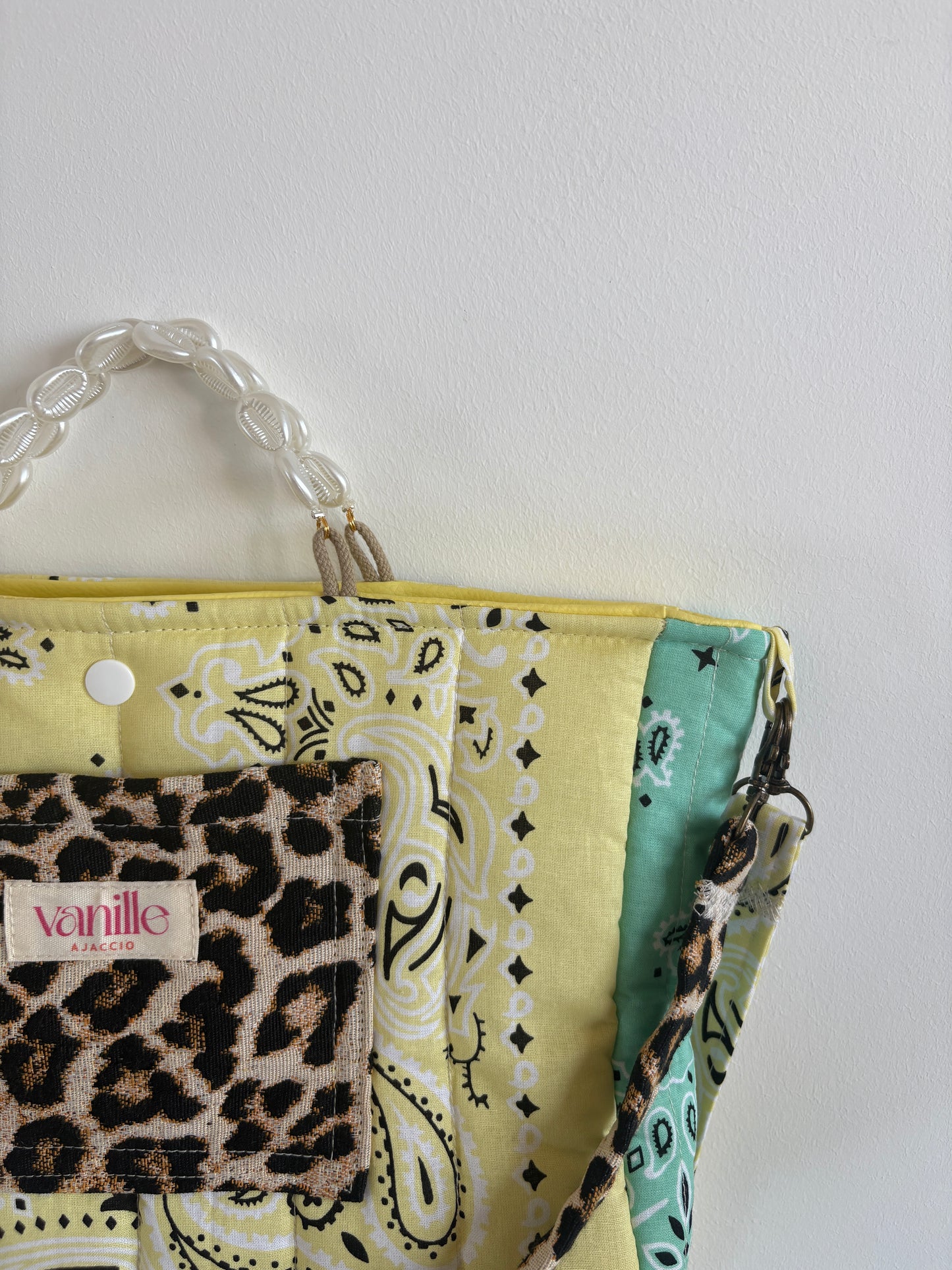 Sac "Ajaccio Leo" jaune et jade