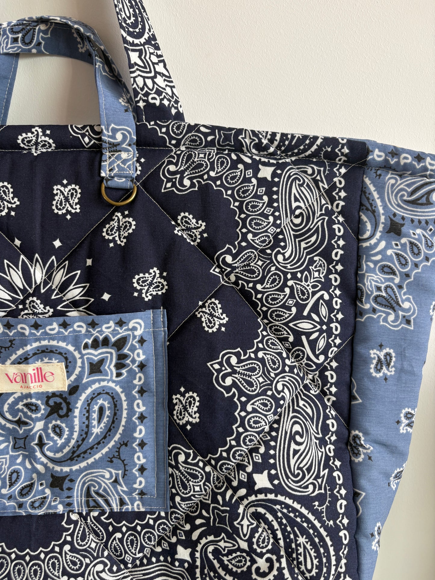 Sac "Saint Cyp" Marine et Chambray