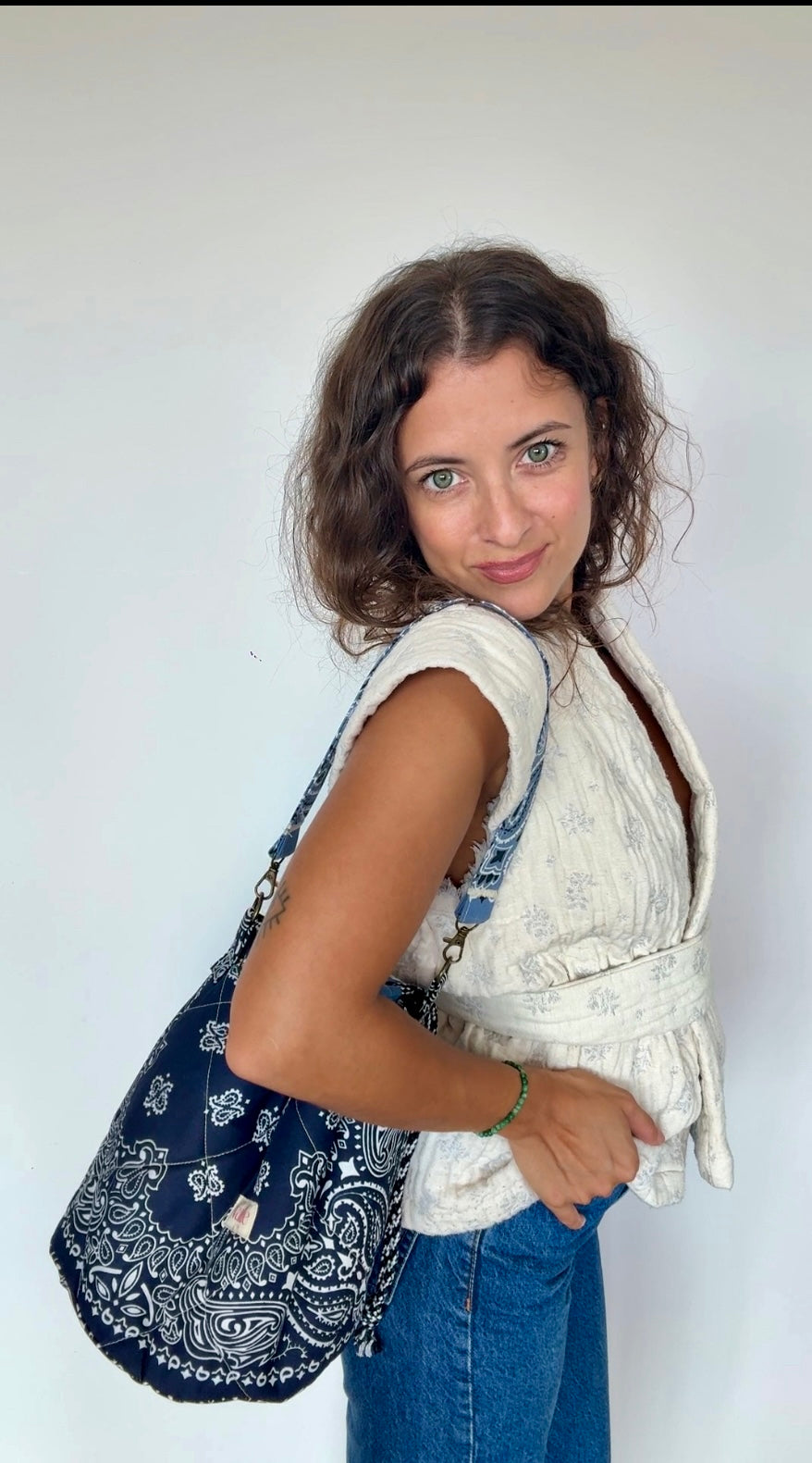 sac seau "Saparella" Marine et Chambray