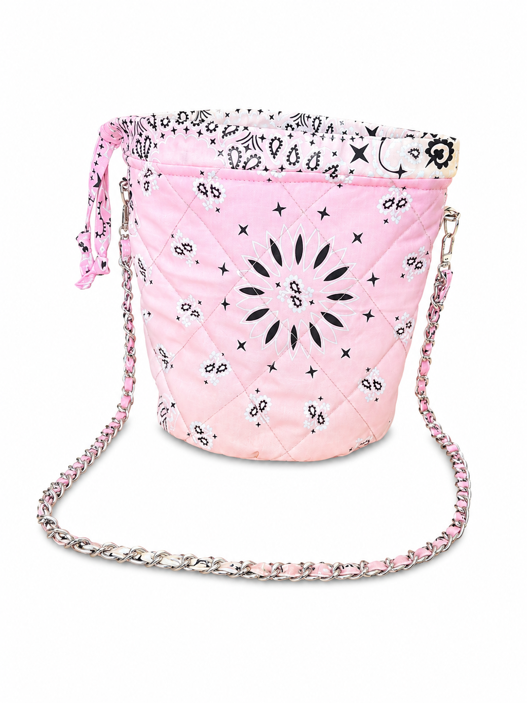 Sac Chaîne Tie&Dye Rose Jaune Pâle