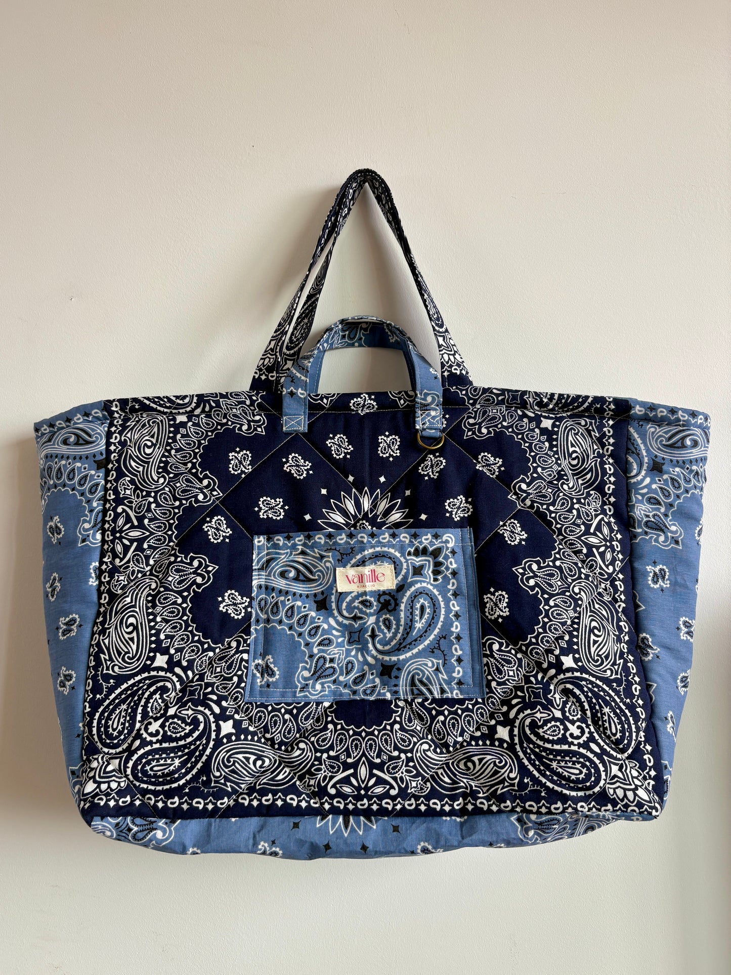 Sac "Saint Cyp" Marine et Chambray