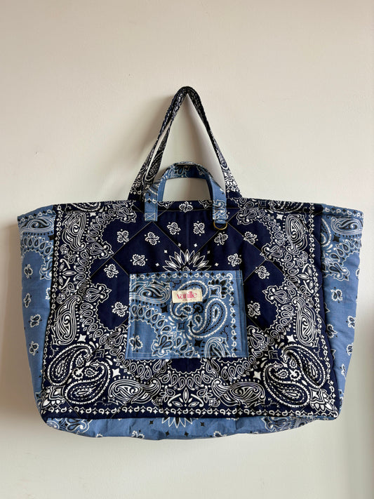Sac "Saint Cyp" Marine et Chambray