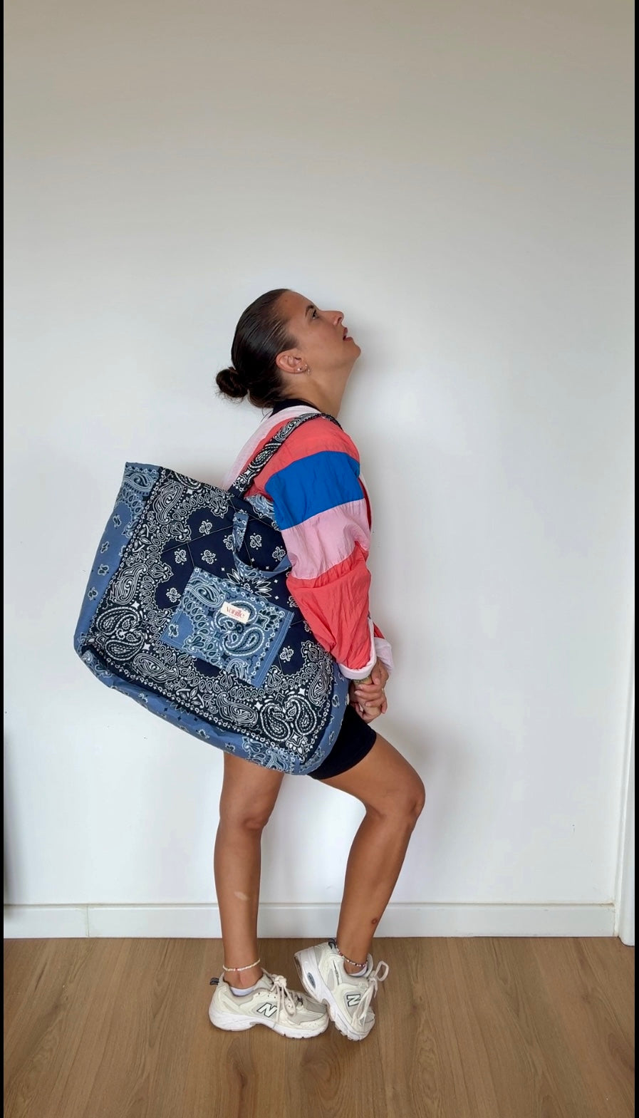 Sac "Saint Cyp" Marine et Chambray