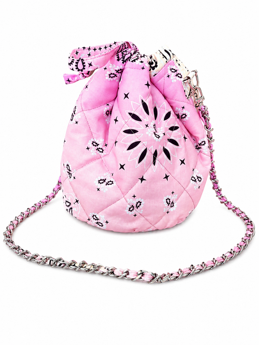 Sac Chaîne Tie&Dye Rose Jaune Pâle