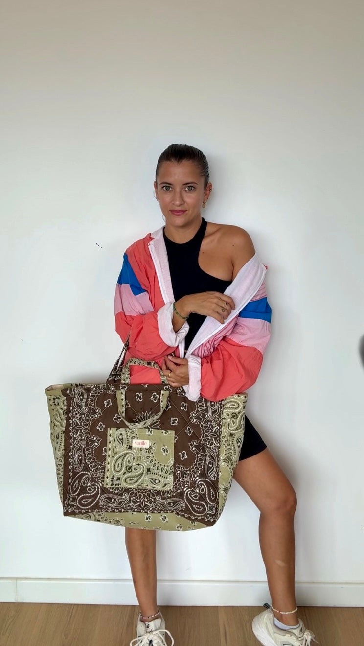 Sac "Saint Cyp" Chocolat et beige