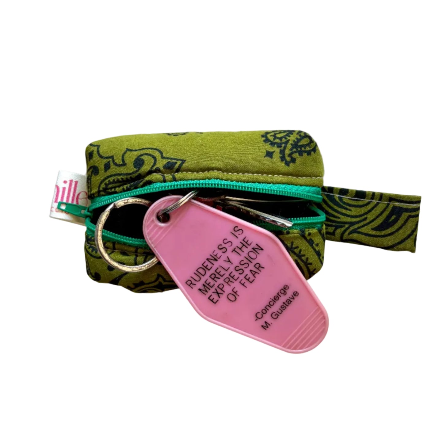 Mini Trousse Bandana Vert Kaki