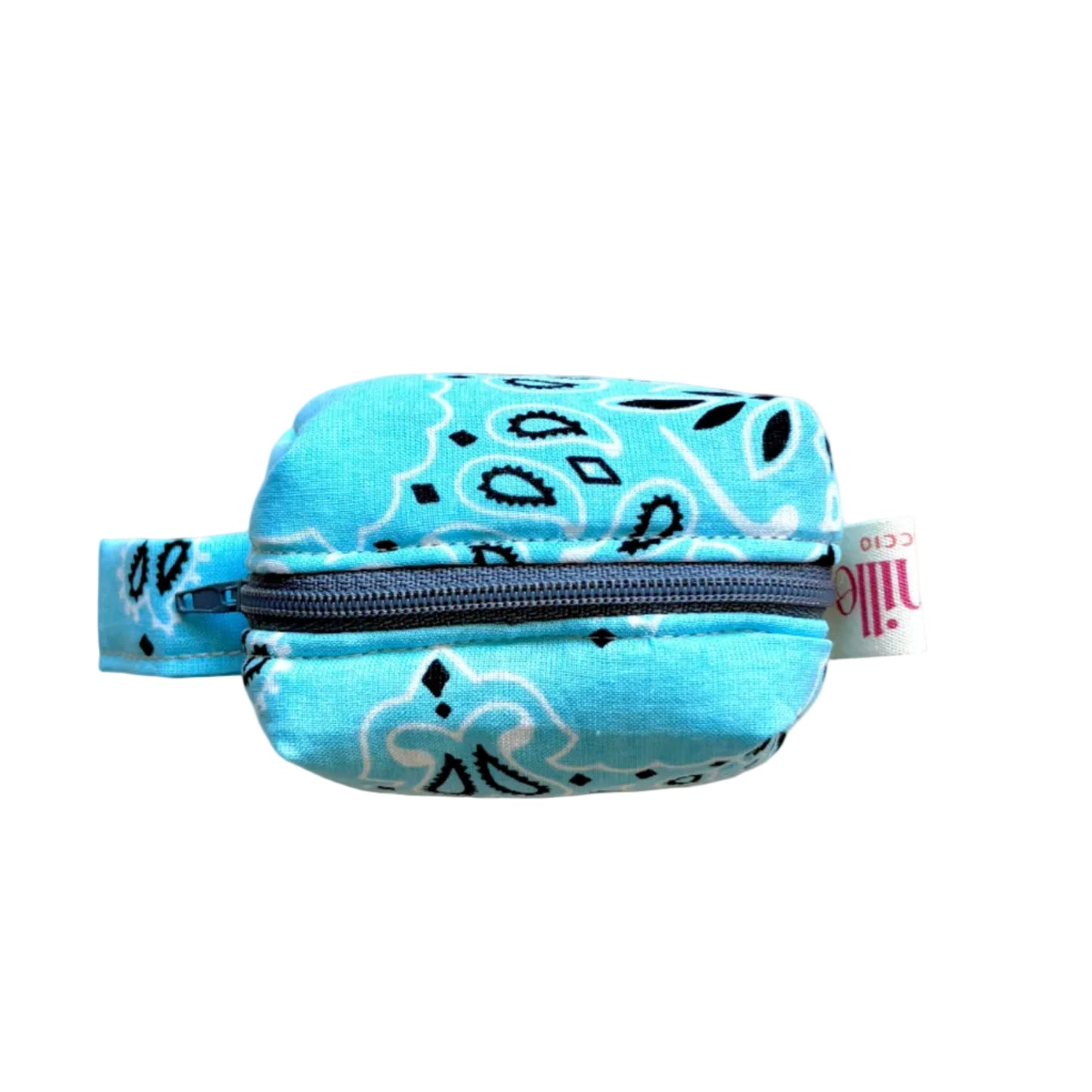 Mini Trousse Bandana Bleu Turquoise